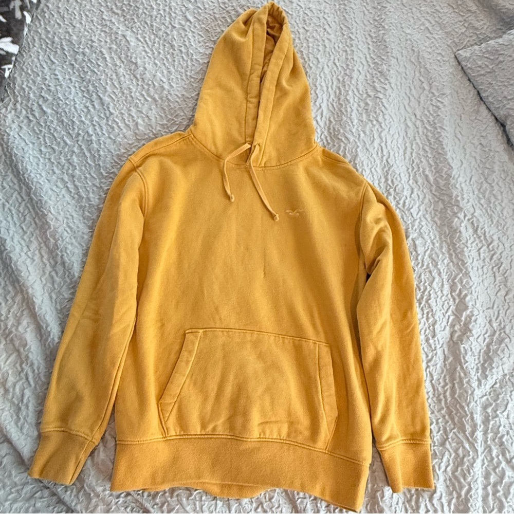 Bright Yellow Hollister Hoodie with Front Pocket